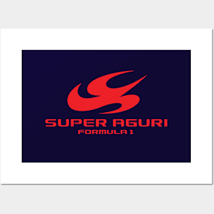 Super Aguri Formula 1 Team logo - red print Posters and Art